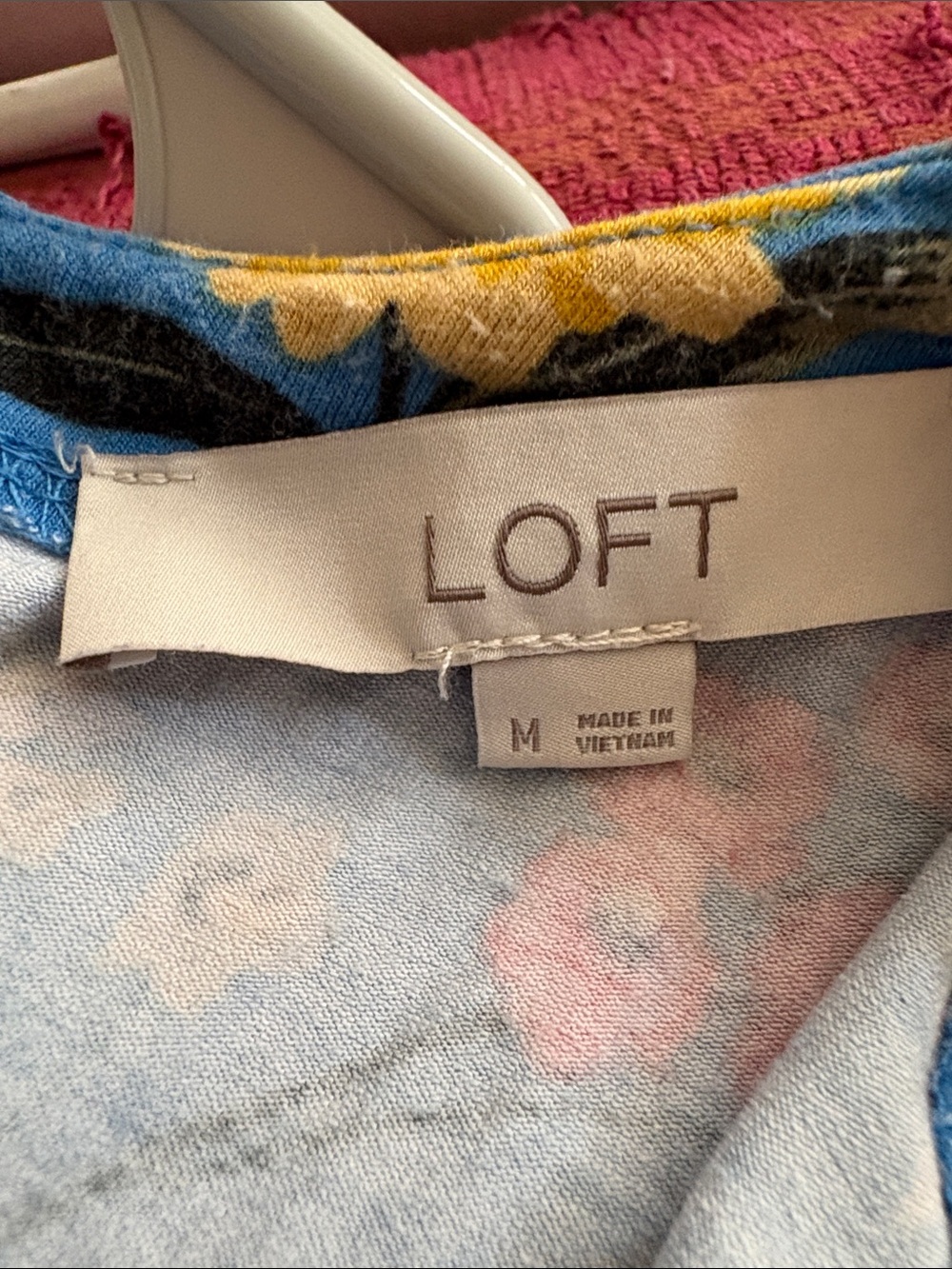 LOFT Blue Floral Sleeveless Midi Dress - Picture 3 of 3